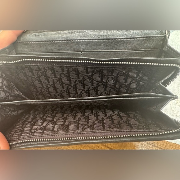CHRISTIAN DIOR LADY DIOR CHAIN WALLET 100%AUTHENTIC VERY GOOD USED CONDITION EUC - Picture 9 of 16